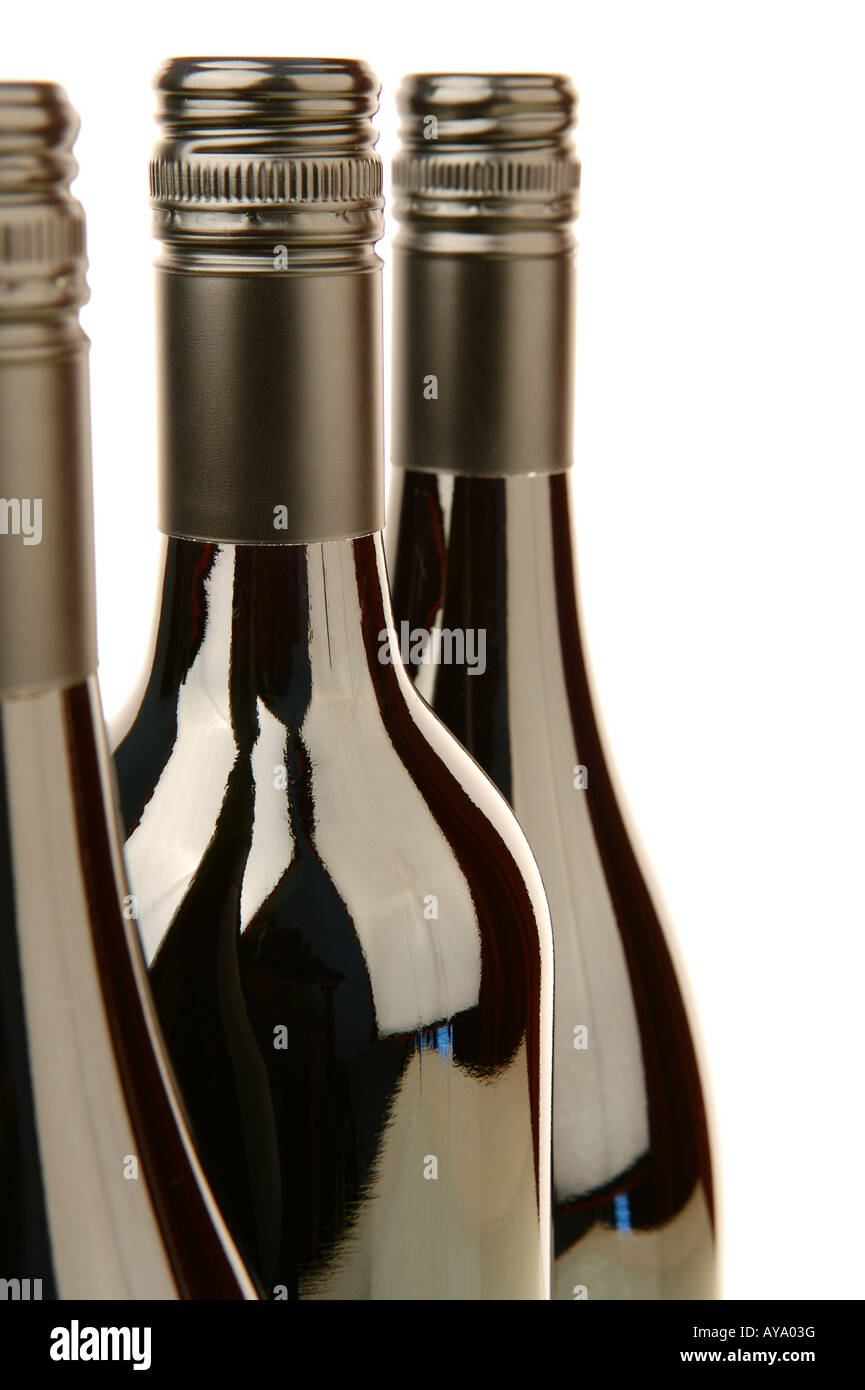 Red Wine Bottles Stock Photo Alamy