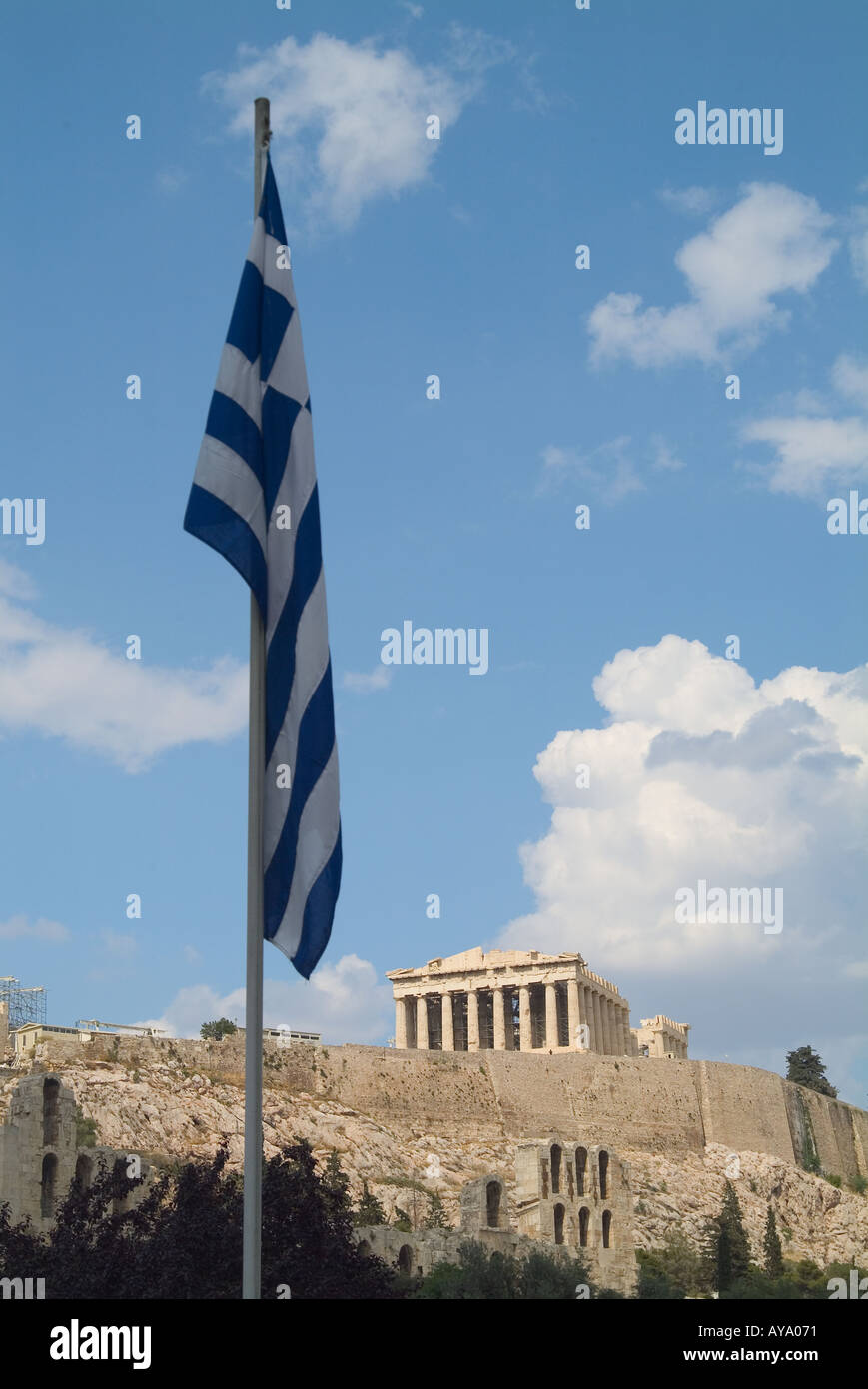 Greece Athens Acropolis Parthenon  Stock Photo