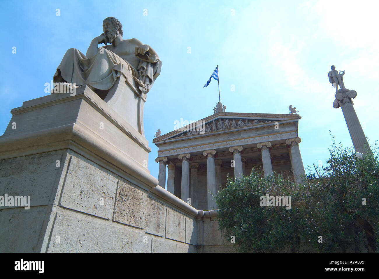 Greece Athens Academy of Arts Stock Photo
