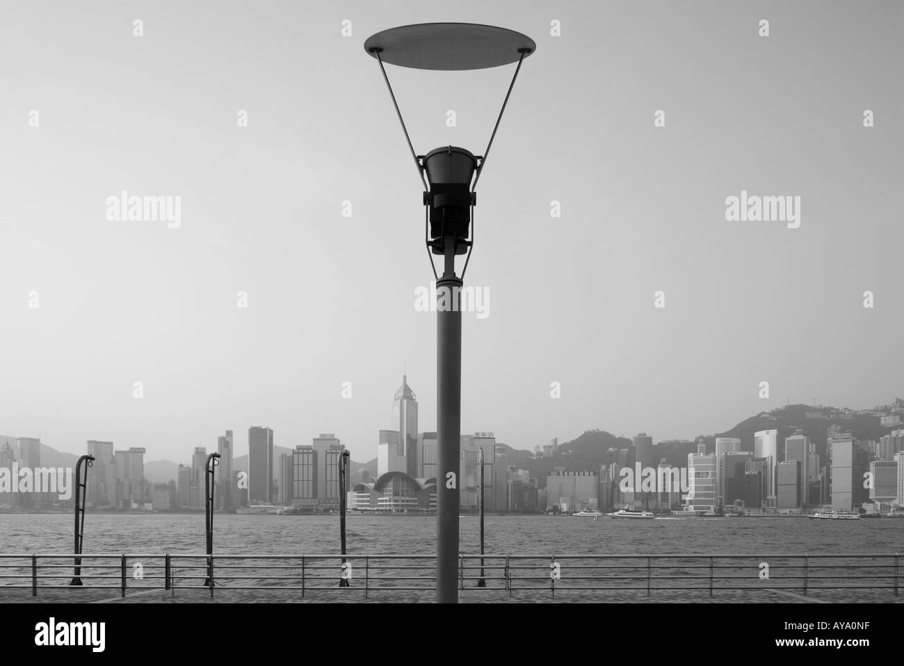 Asia Peoples Republic of China Hong Kong Street lamp along Hong Kong ...