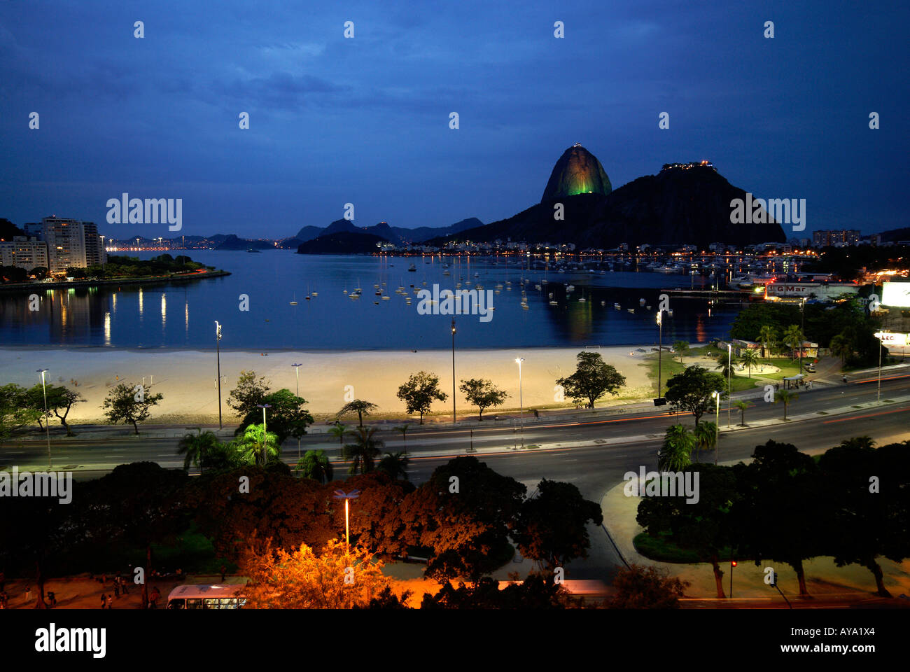 Sugar Loaf and Botafogo Bay, Rio de Janeiro, Brazil Stock Photo