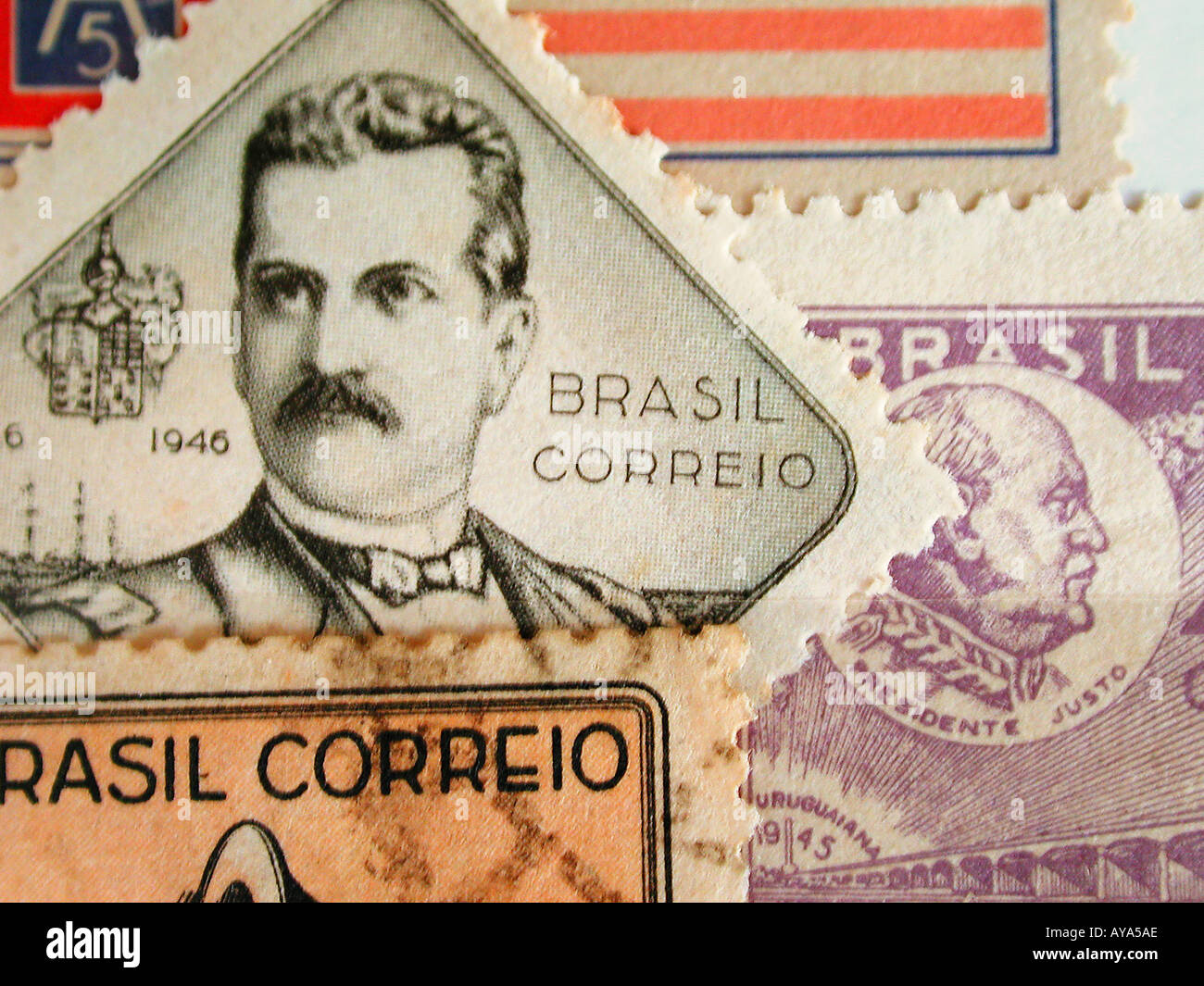 Collection of stamps Stock Photo Alamy