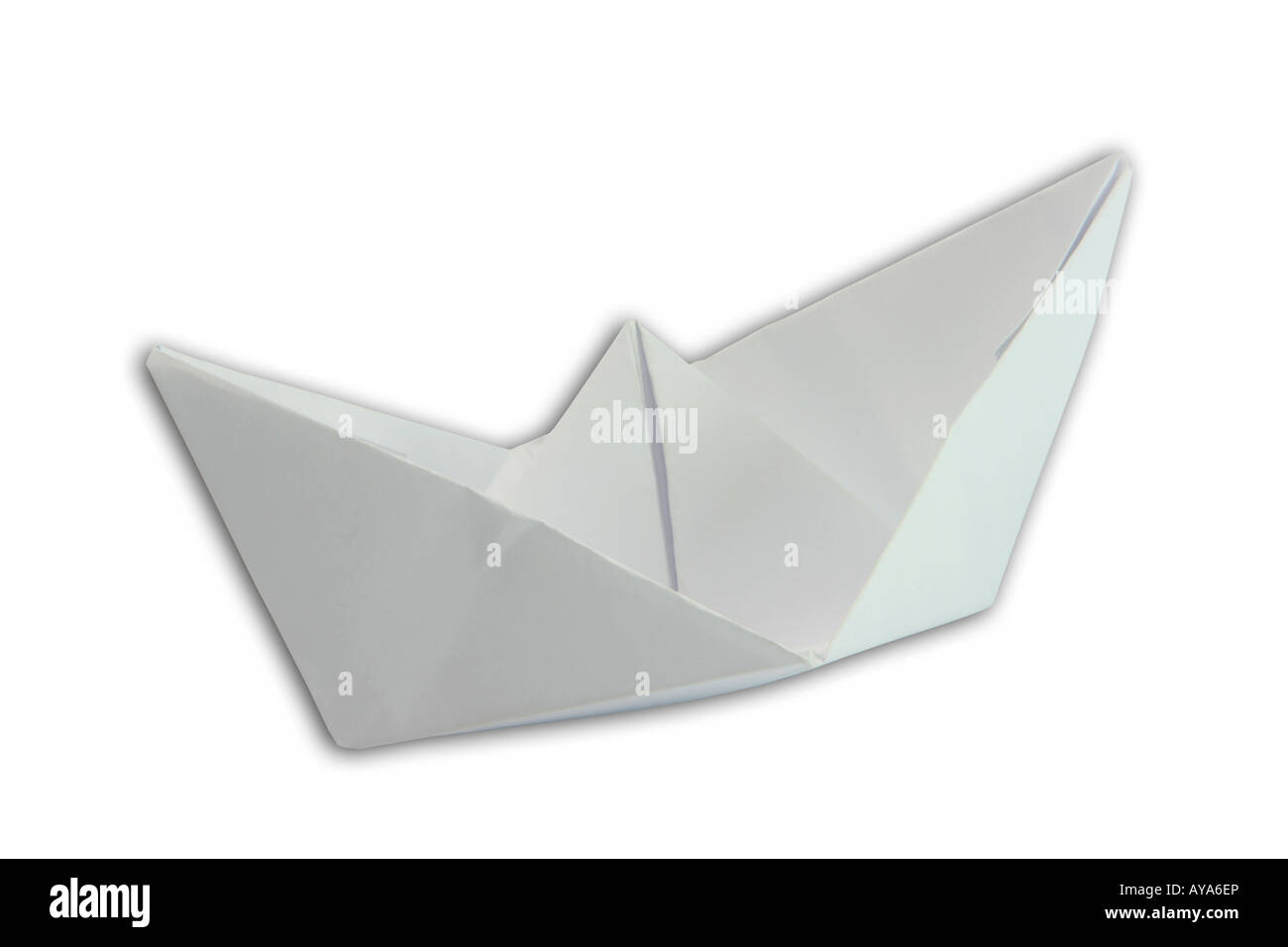 paper boat figure isolated on white background with clipping path Stock Photo
