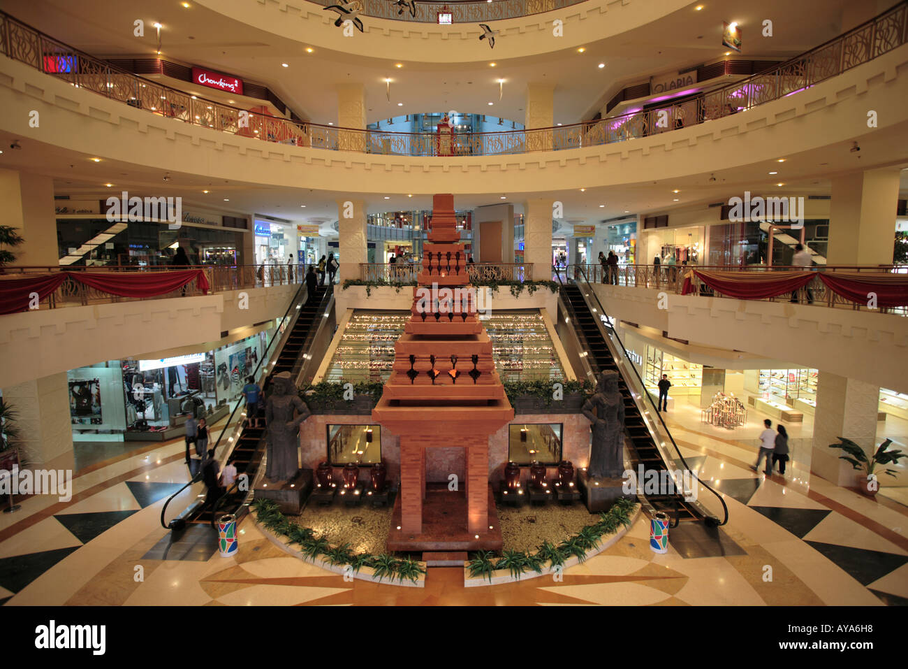 Indonesia Jakarta Interior View Of Shopping Mall On Outskirts Of