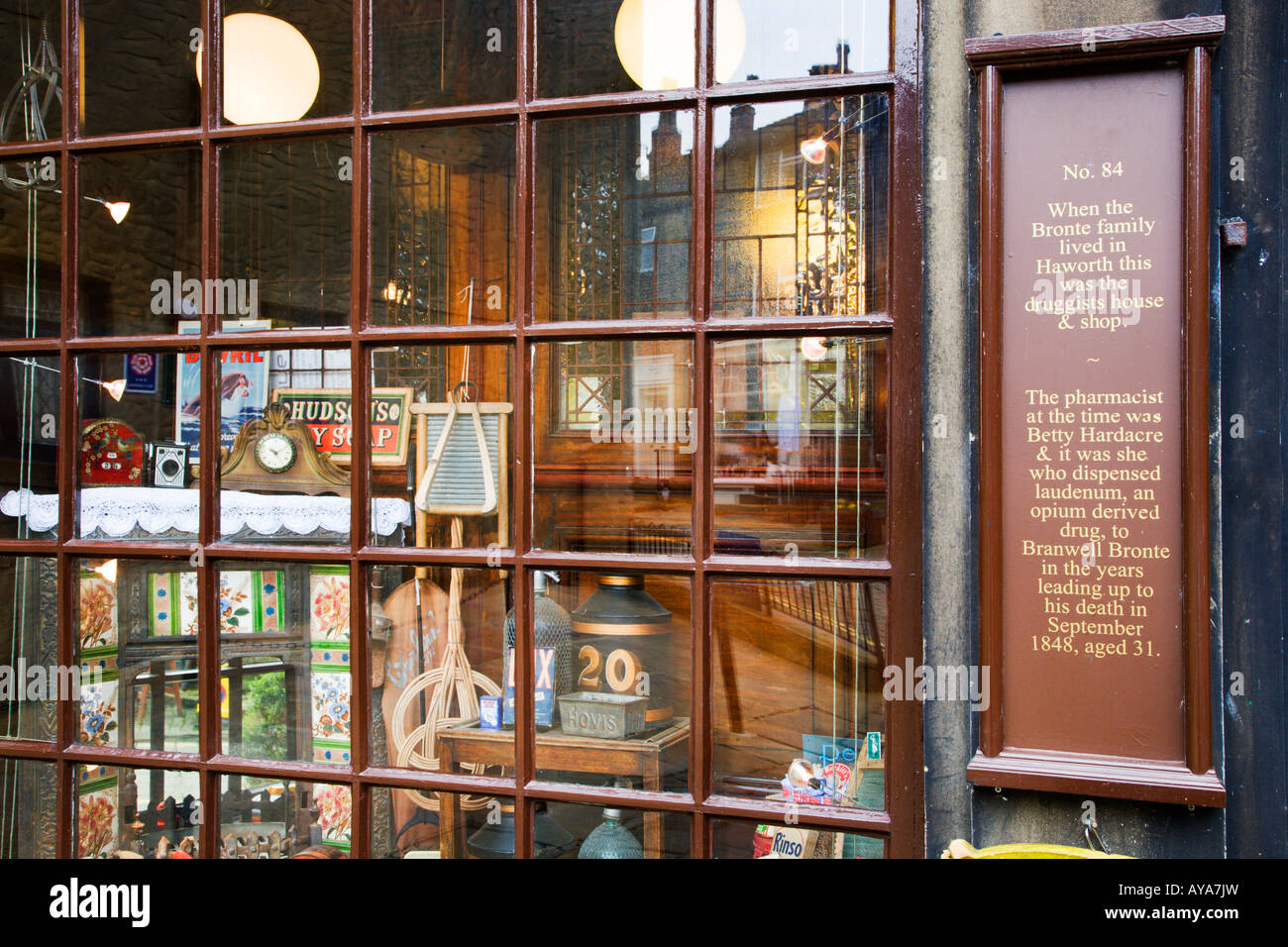 The Old Apothecary Haworth West Yorkshire England Stock Photo Alamy