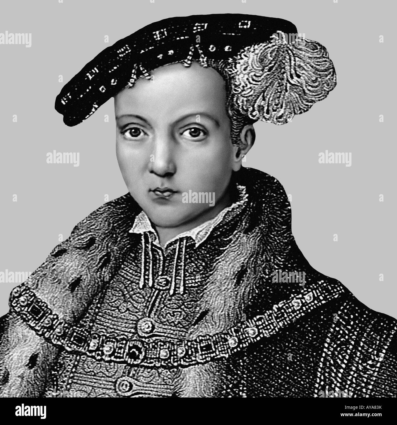 Edward VI 1537 1553 English Monarch Stock Photo