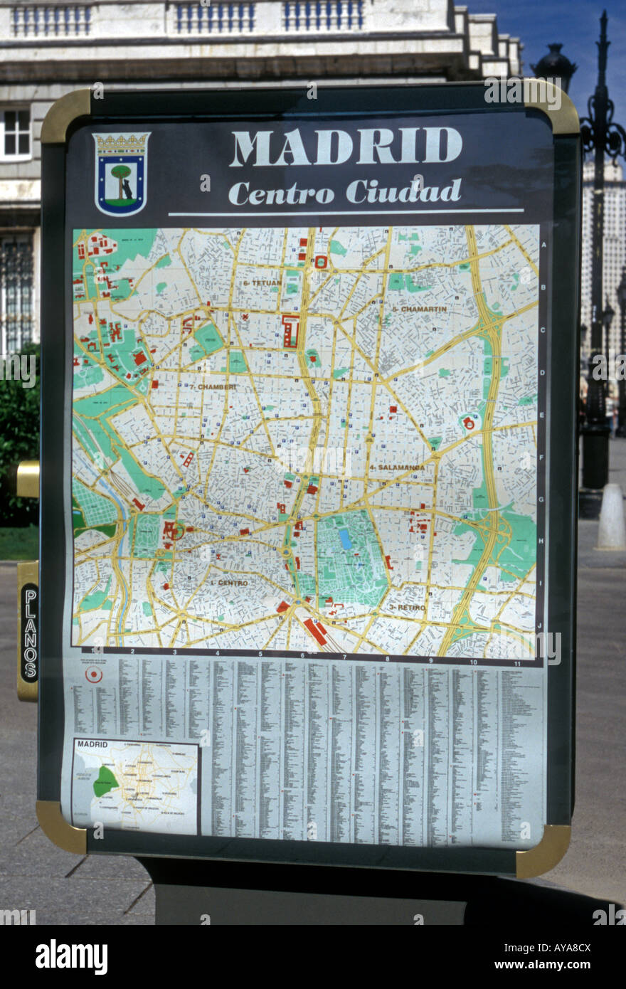 transit map, rapid transit, city center, capital city, Madrid, Madrid Province, Spain, Europe Stock Photo