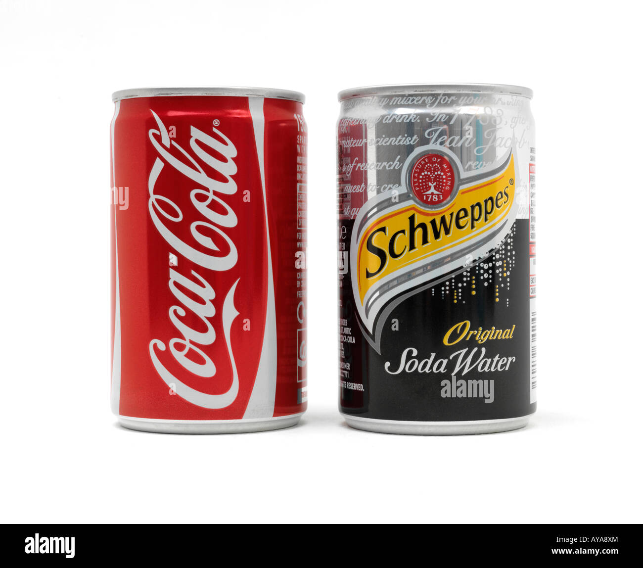 Aluminium Cans of Cola and Soda Water Stock Photo Alamy