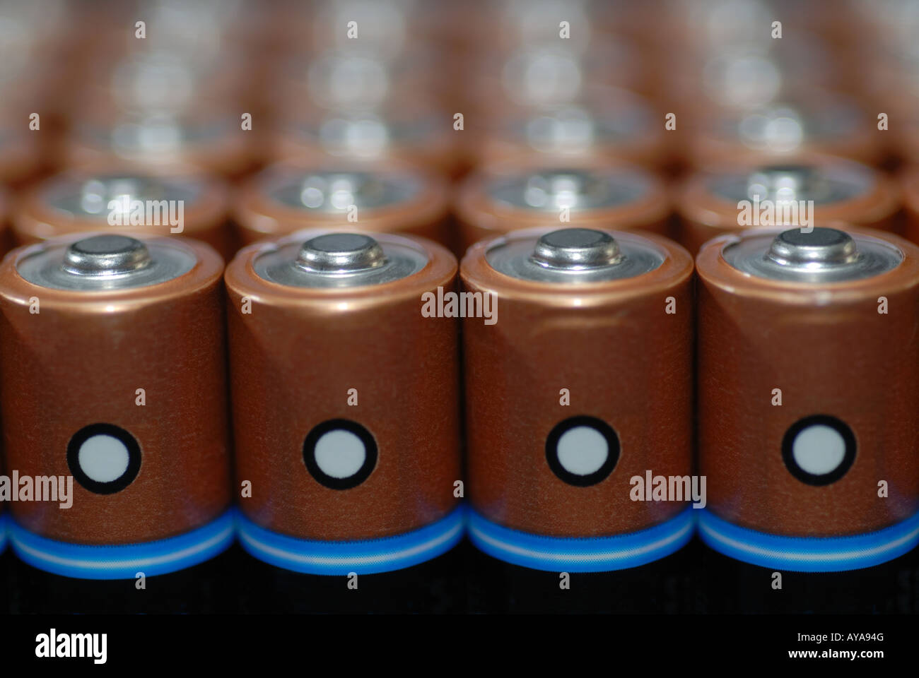 Alkaline batteries Stock Photo