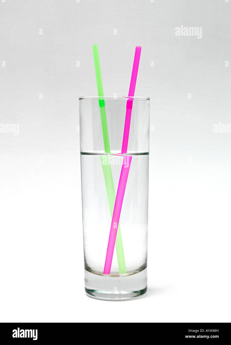 Refraction glass with straw hires stock photography and images Alamy