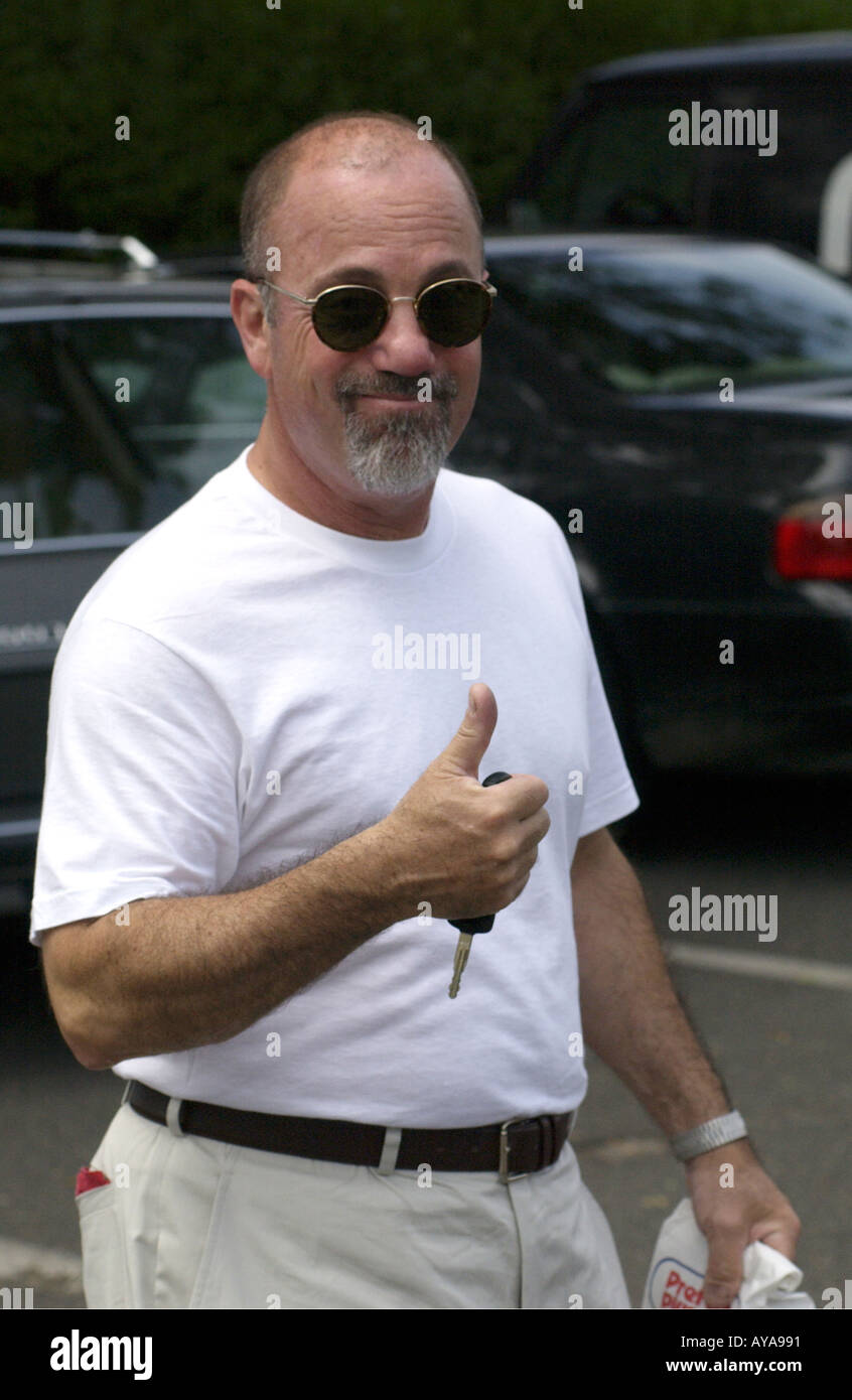 East Hampton NY 062802 Billy Joel walks to his car in East Hampton