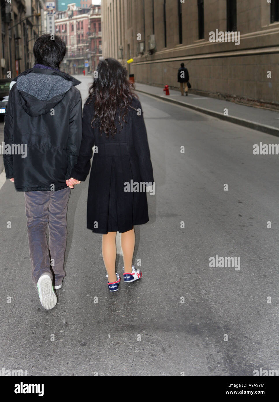 young couple in Shanghai Stock Photo