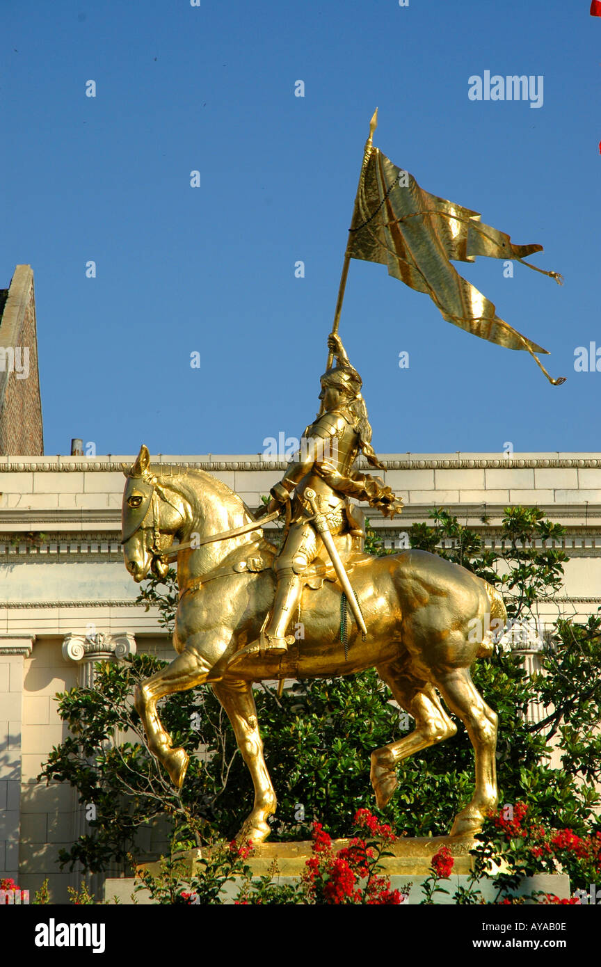 New Orleans LA Louisiana French Quarter Maid of Orleans Statue Stock Photo Alamy