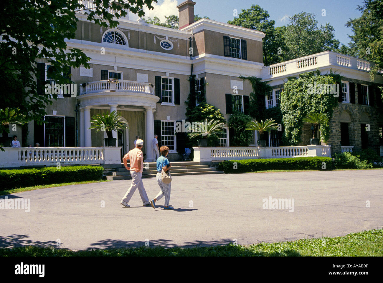 A view of the Franklin D Roosevelt National Historic site in Hyde Park New York Stock Photo