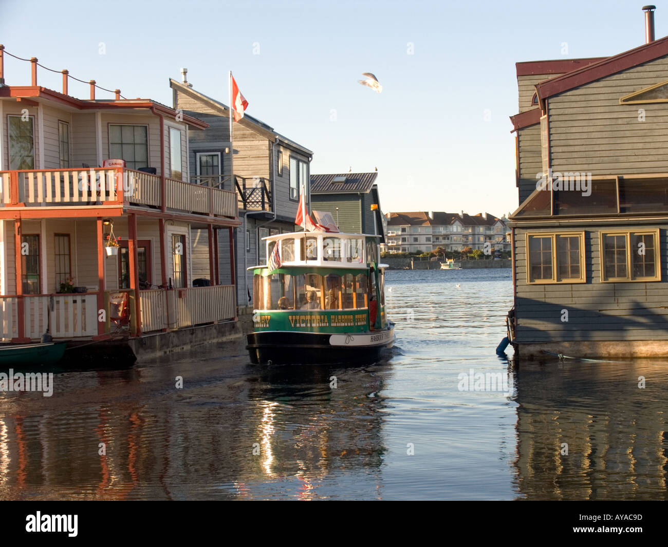 Harbor taxi serves houseboat community on the Inner Harbor Victoria