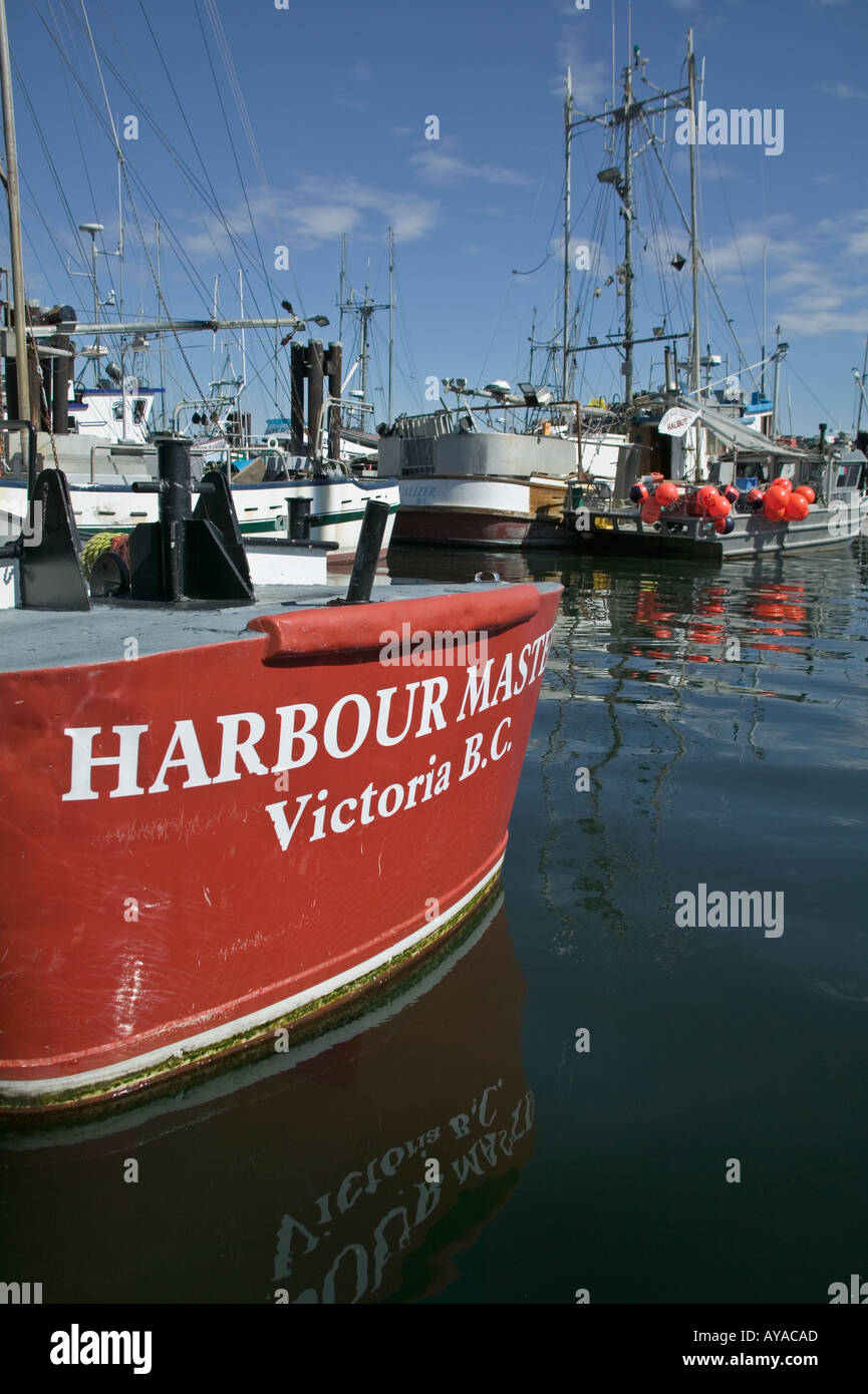 Harbour Masters boat and fishing boats Inner Harbor moorage Victoria