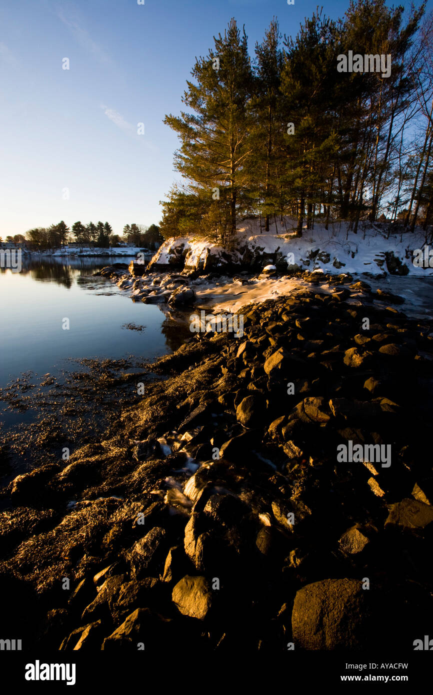 Sagamore Creek in winter in Portsmouth, New Hampshire Stock Photo Alamy