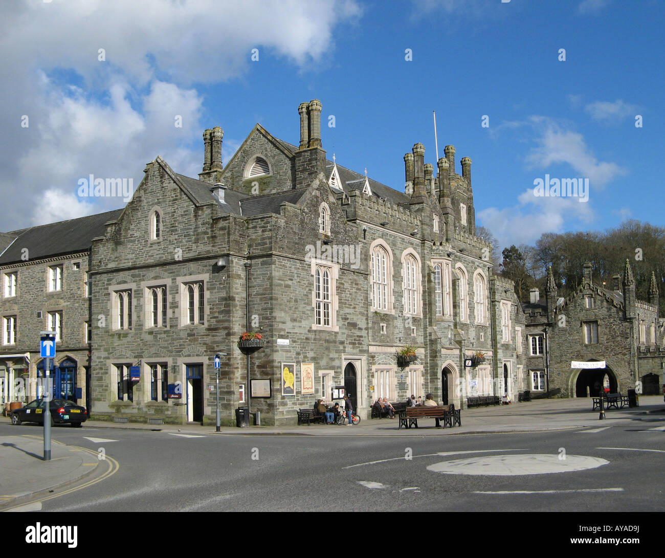 Tavistock Town Hall & Square, Tavistock, Devon, England Stock Photo Alamy