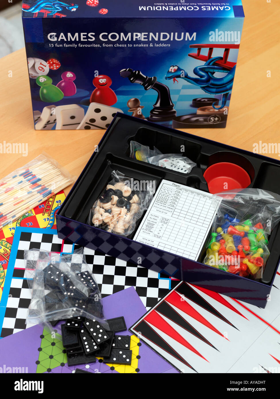 Compendium of 15 games Stock Photo Alamy