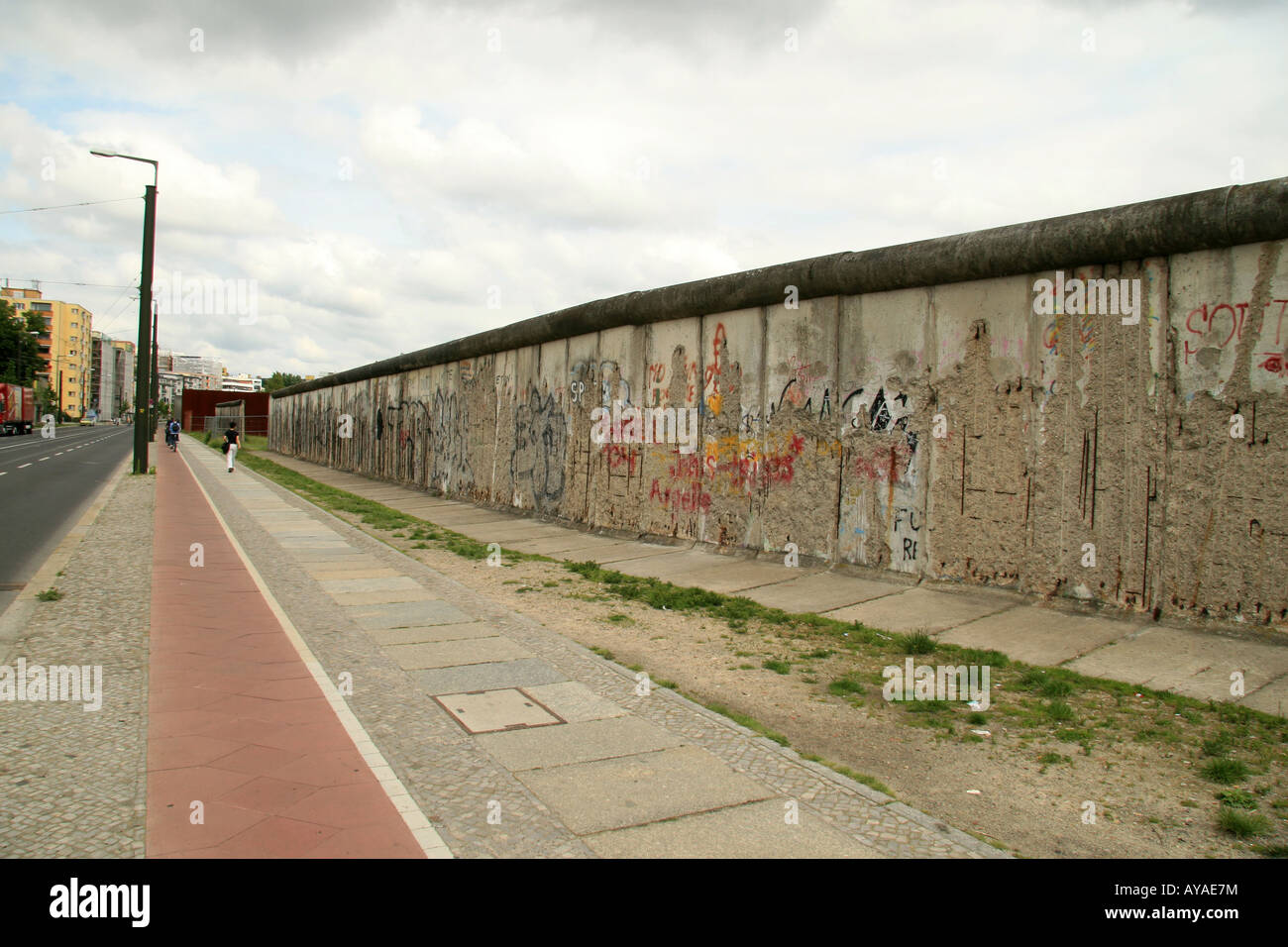 A Section Of The Original Berlin Wall Viewed From The West Side At Bernauer Strasse Berlin Stock Photo Alamy
