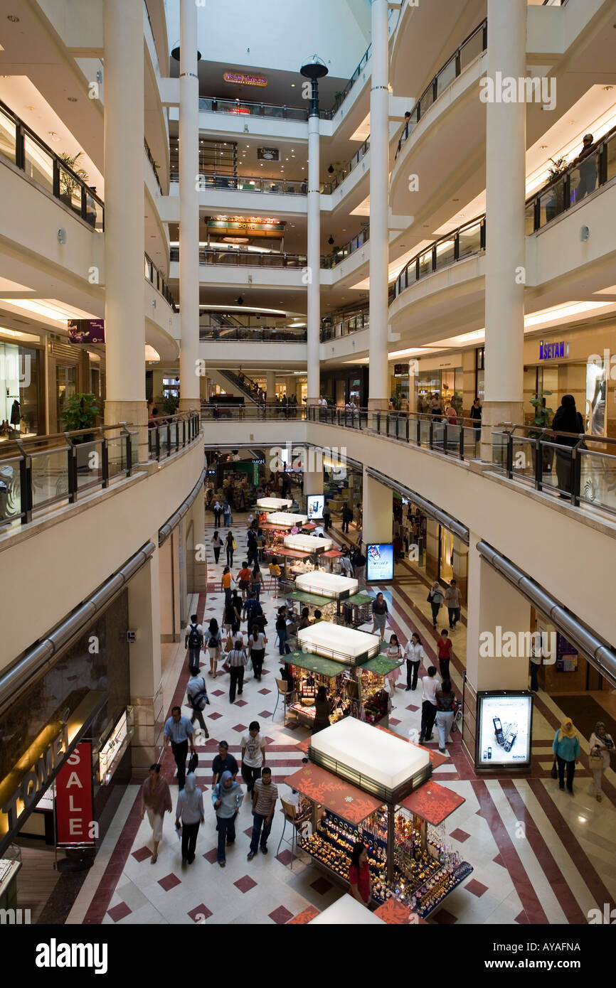 Malaysia Kuala Lumpur Interior view of Suria KLCC shopping mall inside ...