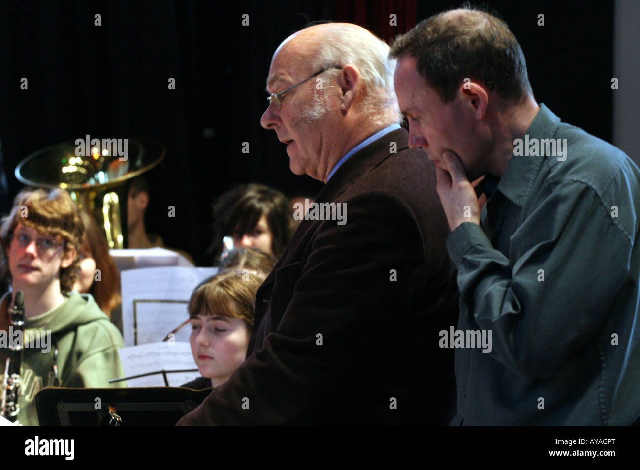 Conductor and composer consider Stock Photo - Alamy