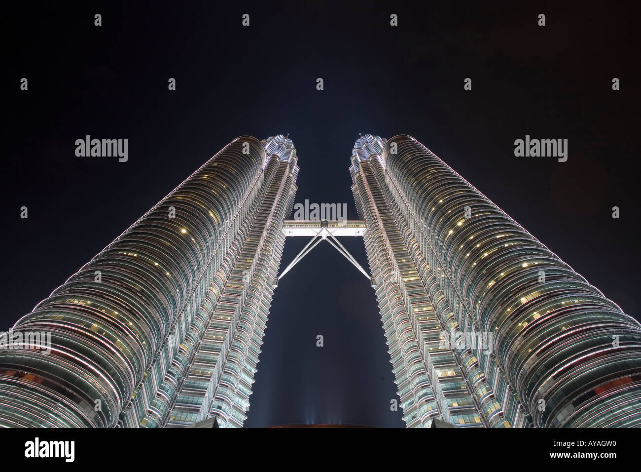 Malaysia Kuala Lumpur 88 story tall Petronas Towers at night the world s  tallest building since 1998 at 452 meters or 1483 feet Stock Photo - Alamy
