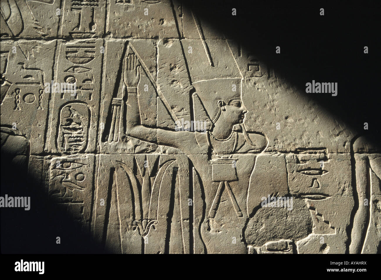 Ancient Egyptian hieroglyphs Stock Photo