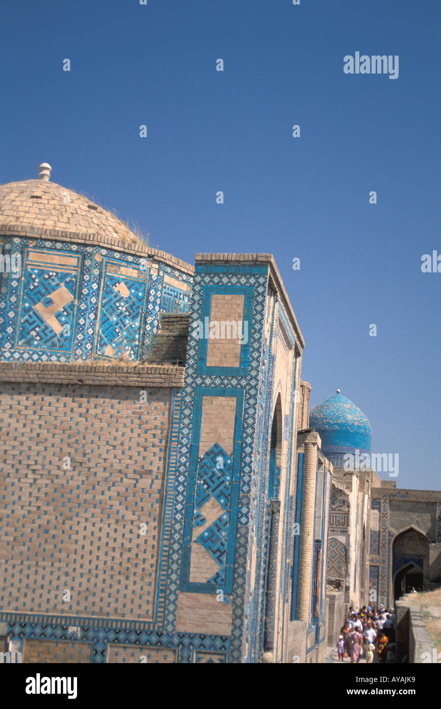 Uzbekistan Central Asia Samarkand shakhi zinda necropolis Timurid Empire Stock Photo