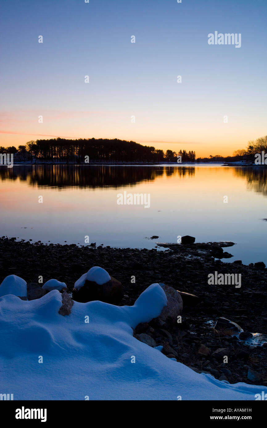 Dawn over Sagamore Creek in Portsmouth, New Hampshire Stock Photo Alamy