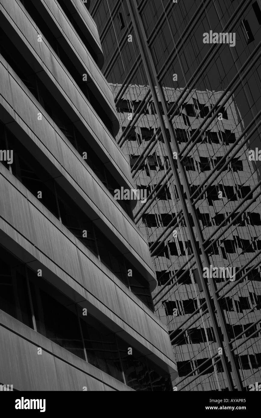 South Korea Seoul Glass and steel exterior of modern office buildings