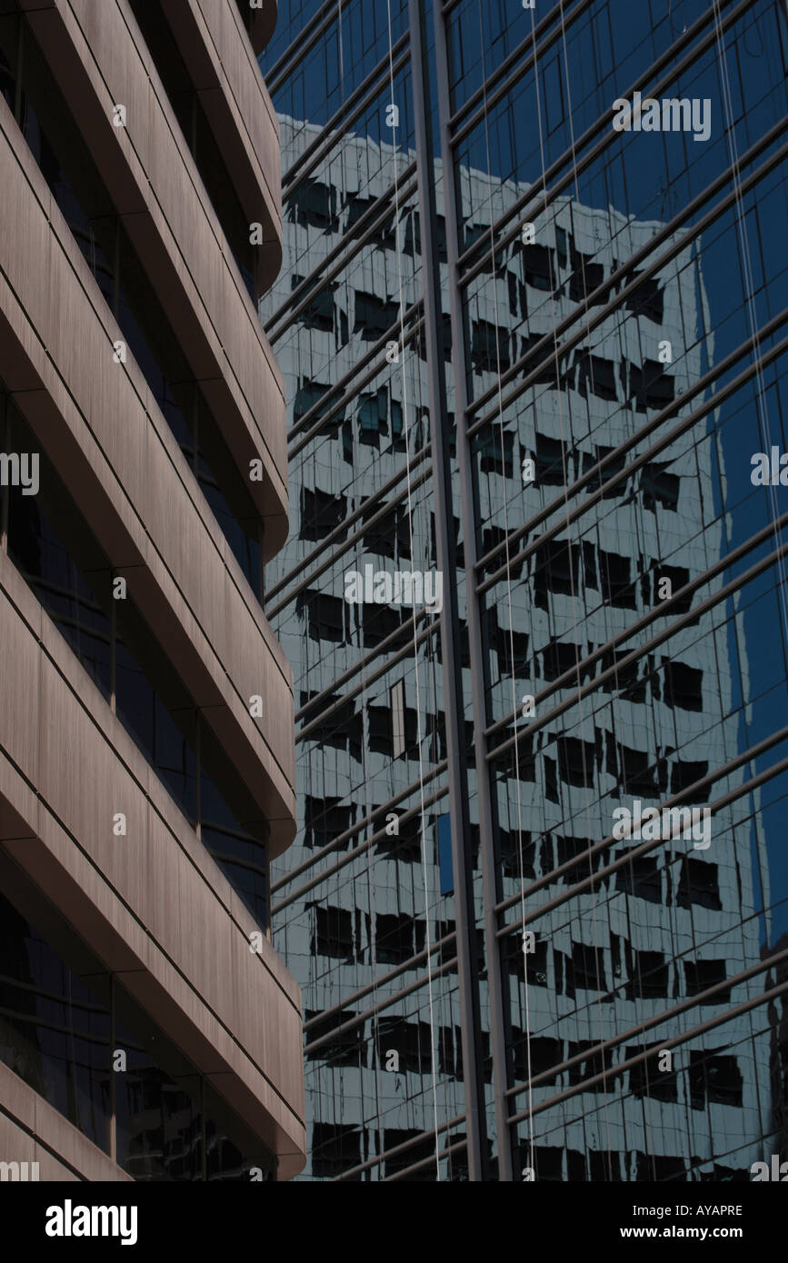 South Korea Seoul Glass and steel exterior of modern office buildings