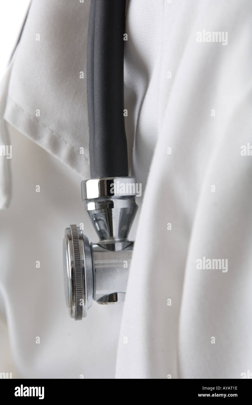 Stethoscope on white background Stock Photo - Alamy