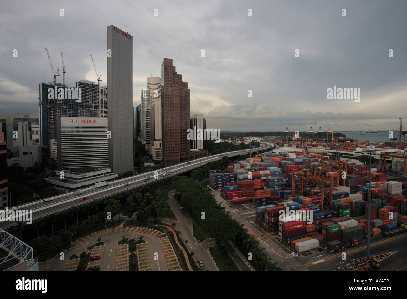 Asia Singapore International Shipping and Cargo Terminal Stock Photo