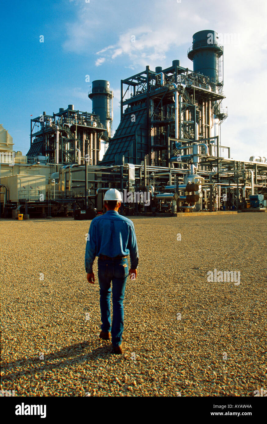 Gas Fired Power Plant Stock Photo