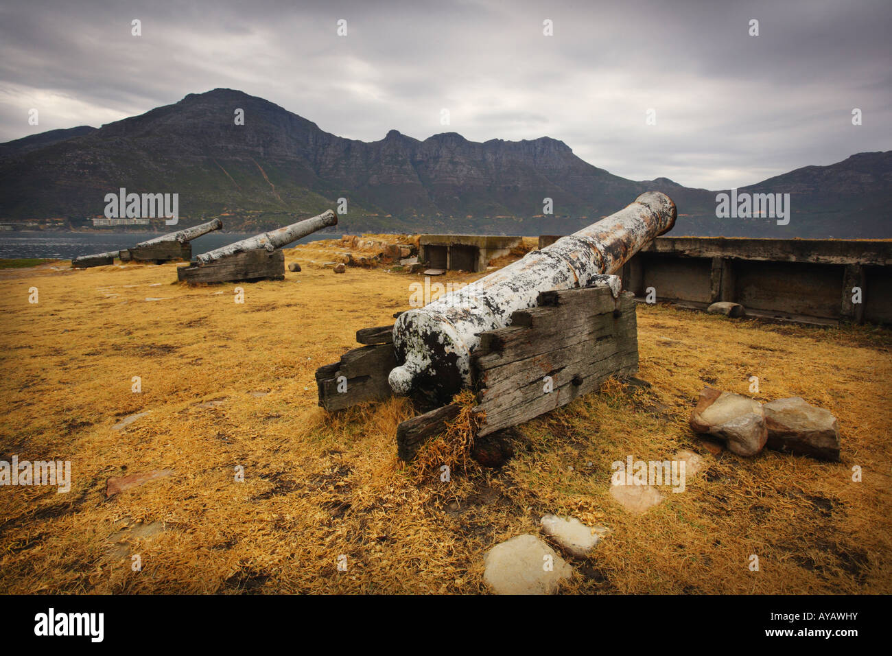 Old cannons, Hout Bay, South Africa Stock Photo - Alamy