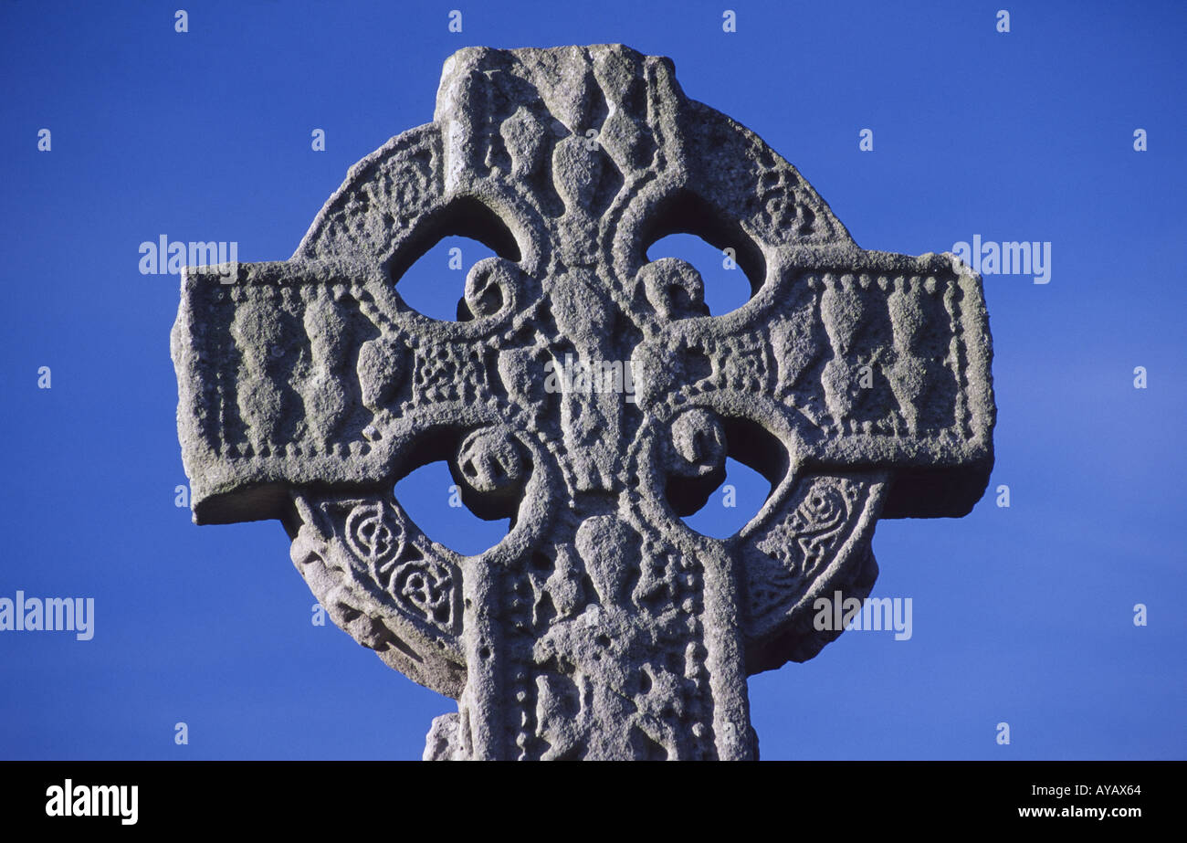 Eleventh century High Cross, Drumcliff, Co Sligo, Ireland Stock Photo