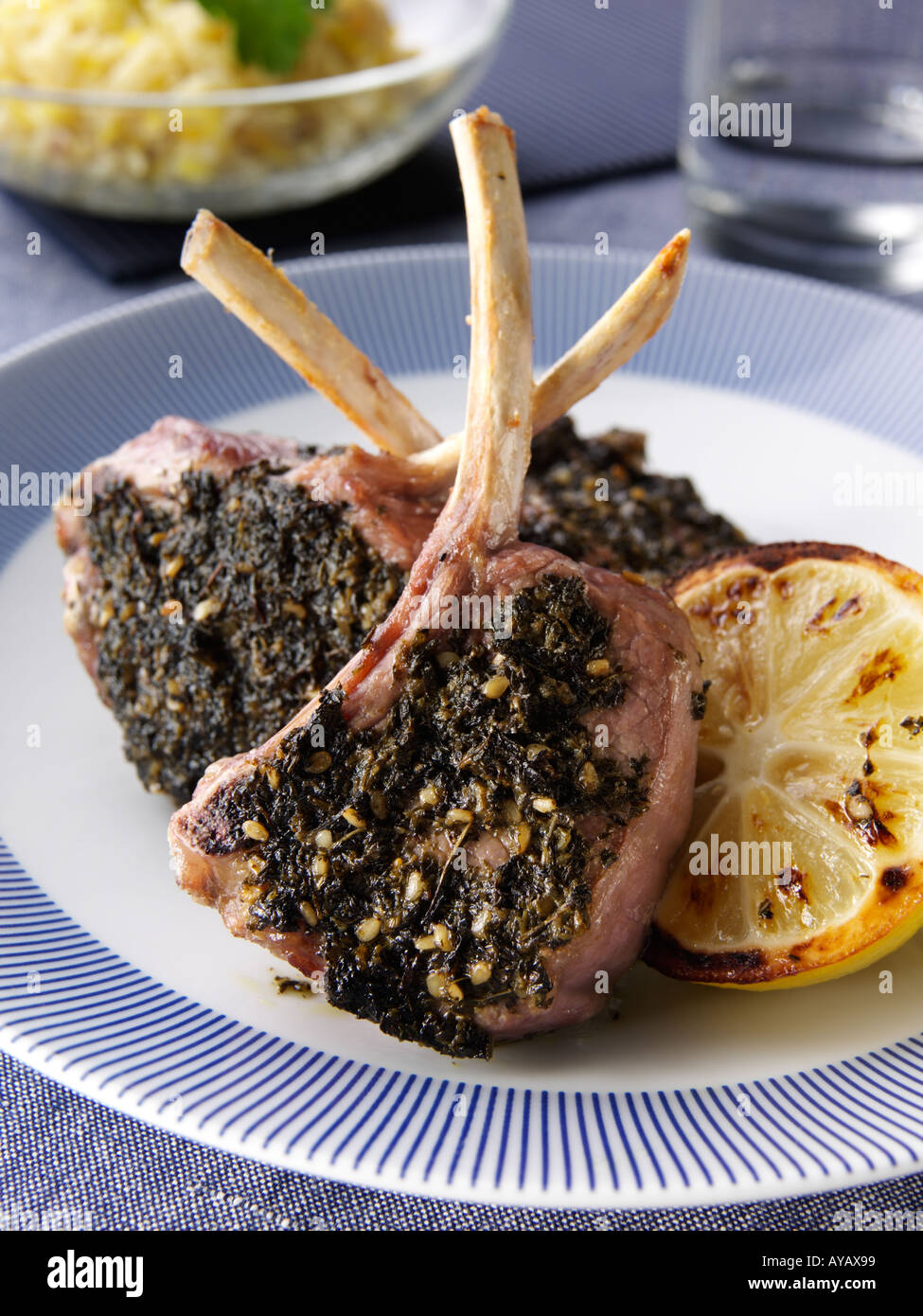 Spicy lamb chops Stock Photo Alamy