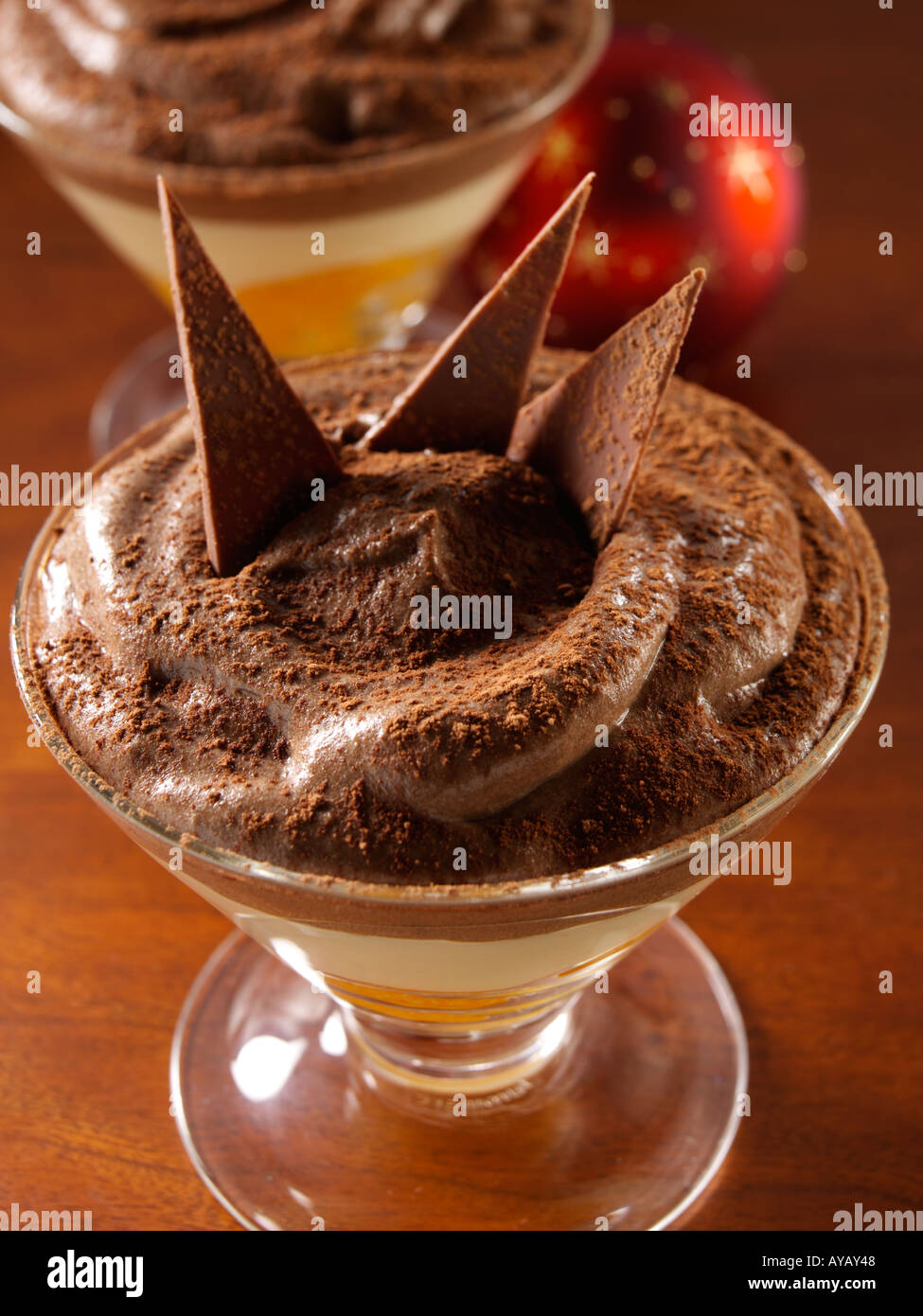 Chocolate orange desserts Stock Photo Alamy