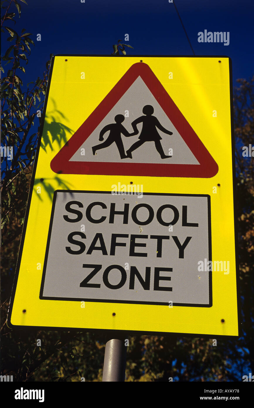School Safety Zone Sign (vertical Stock Photo Alamy