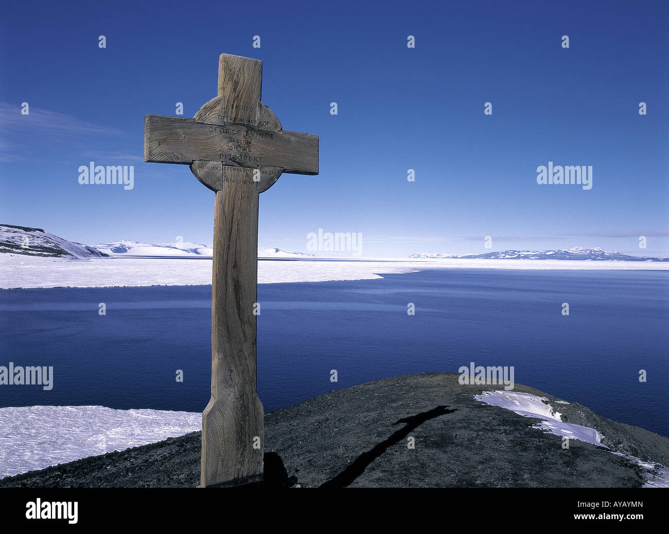 George Vince memorial Hut Point USA McMurdo Station Ross Island ...