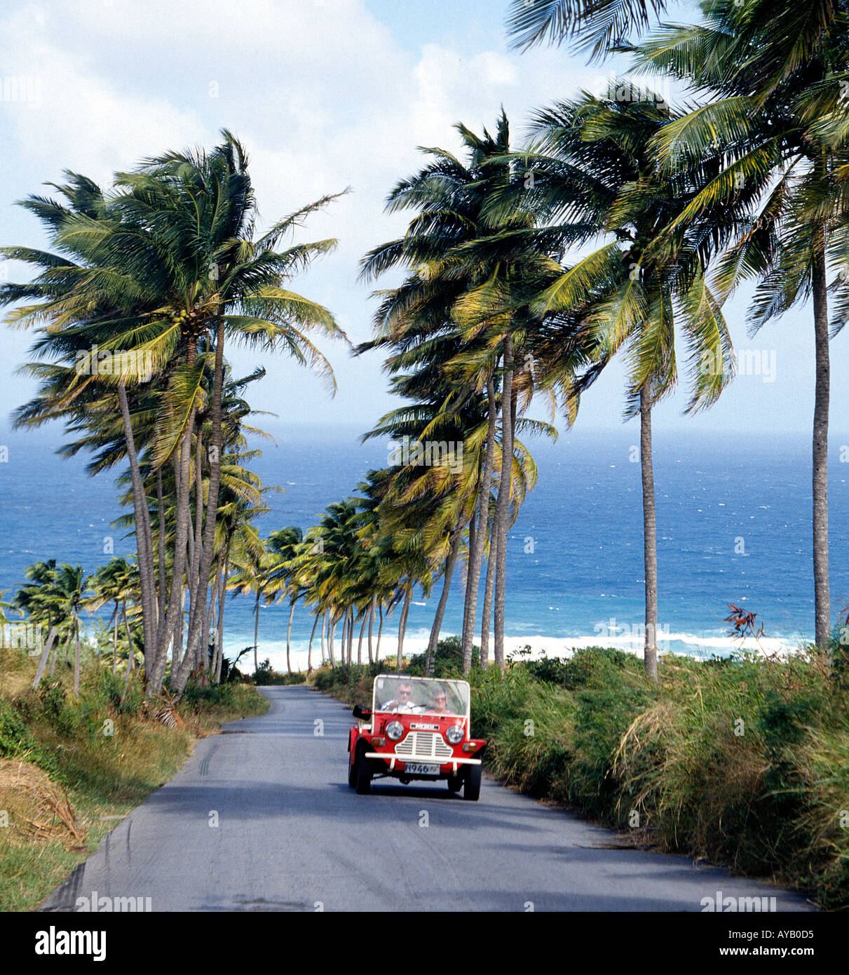 Barbados rental Jeep Car Stock Photo Alamy