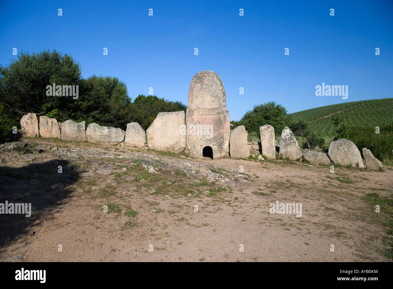 Tomba dei Giganti Li Lolghi Arzachena Sardinia Italy Stock Photo