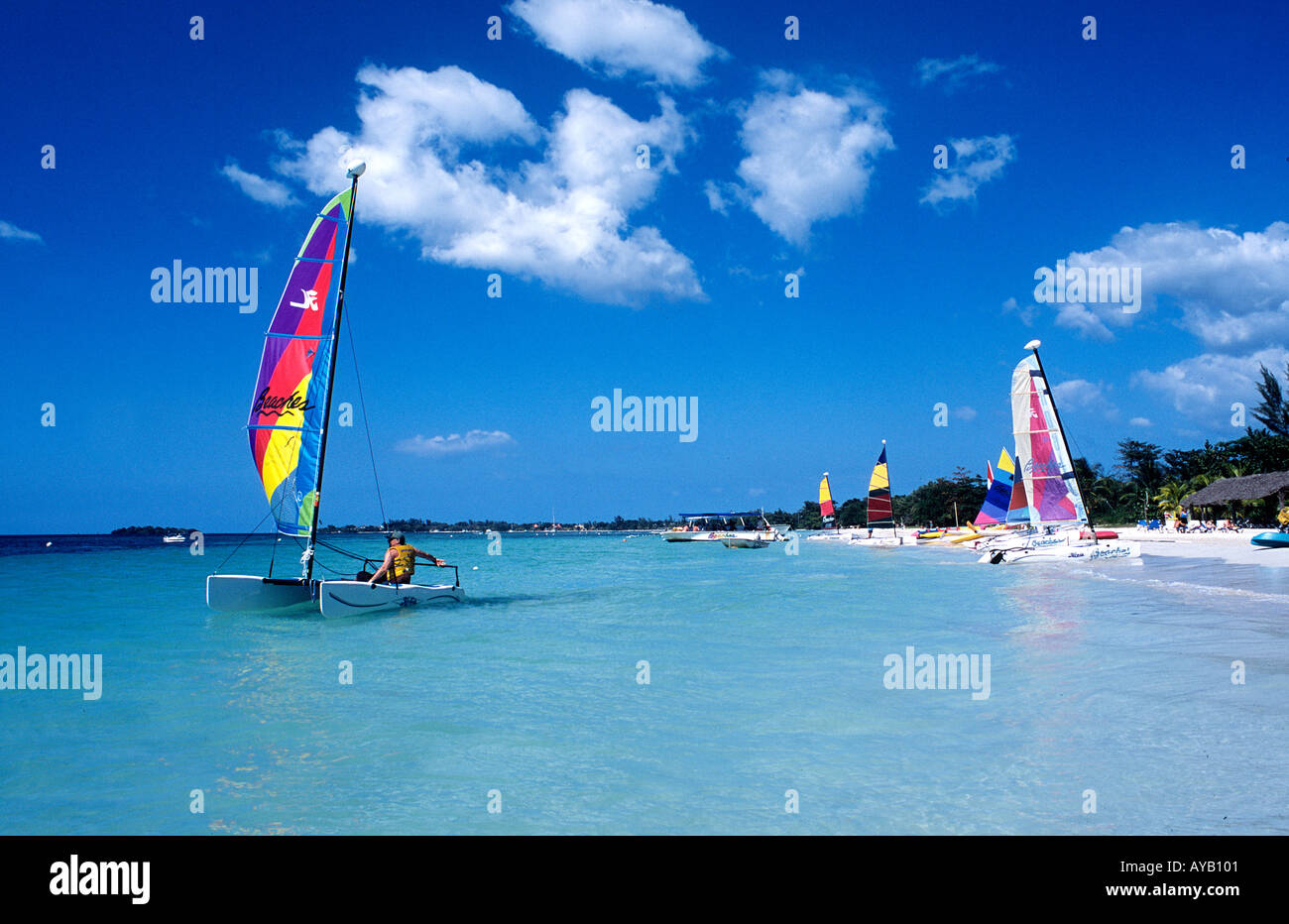 Negril Beach in Jamaica Stock Photo