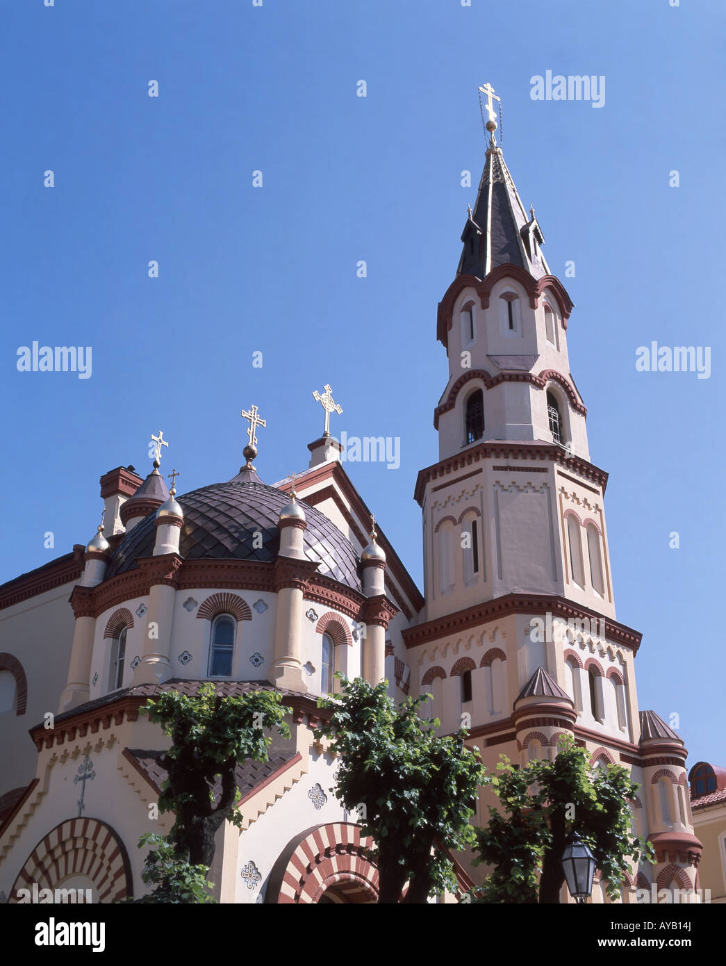 Orthodox Cathedral of St,Nicholas, Old Town, Vilnius, Vilnius County, Republic of Lithuania Stock Photo