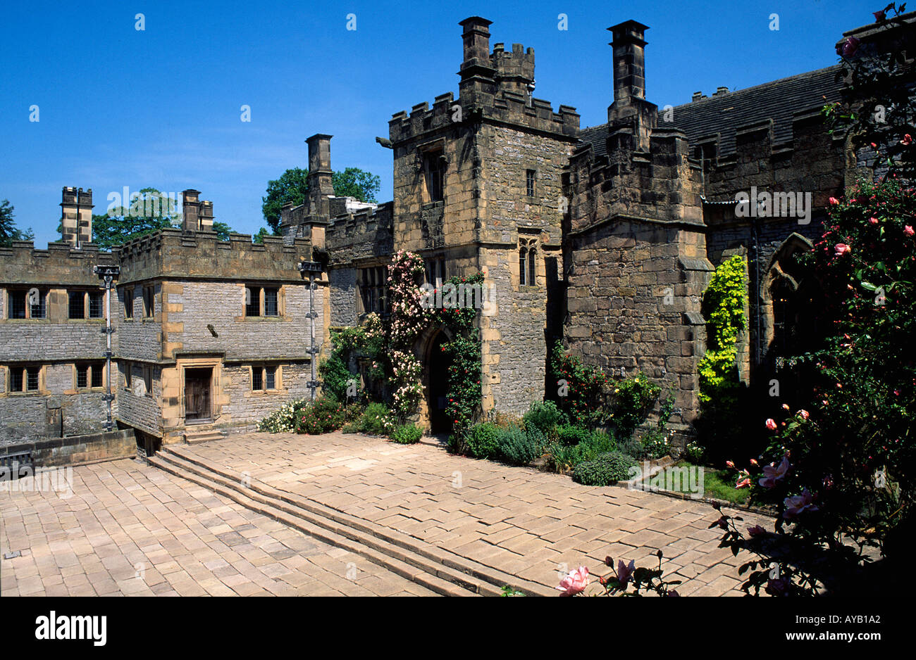 Haddon Hall Derbyshire Stock Photo