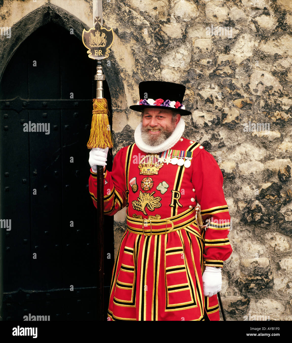Yeoman Warder Beefeater at the Tower of London Stock Photo