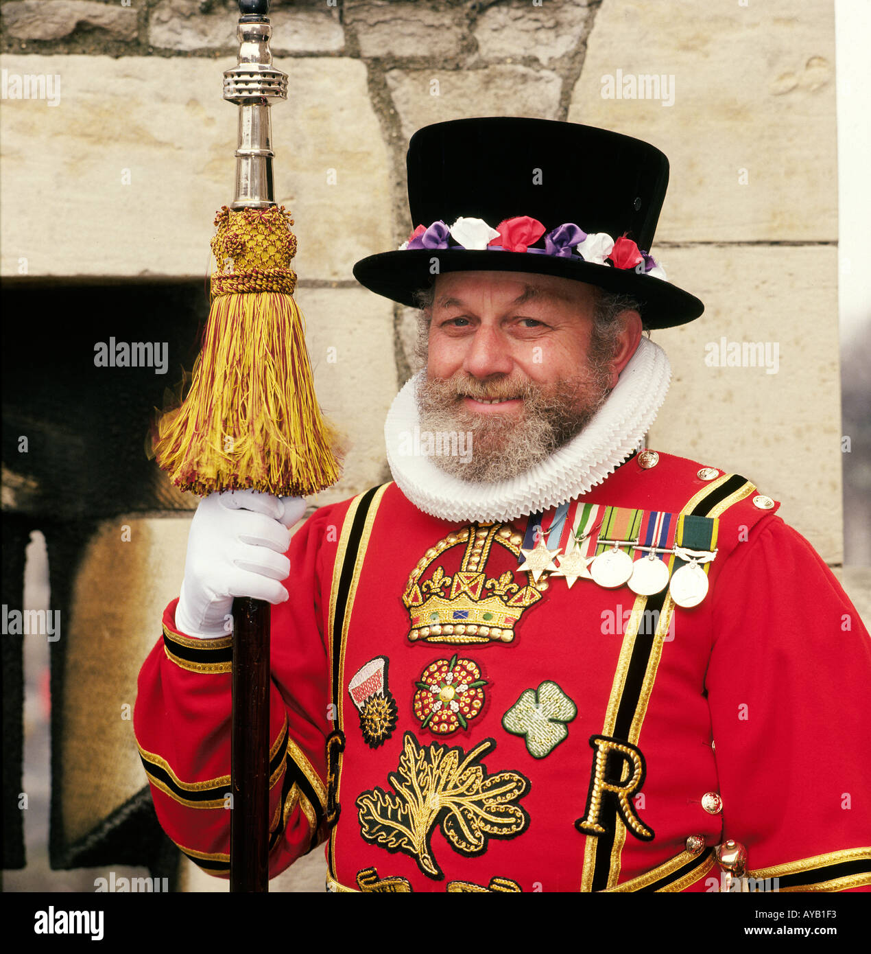 Beefeater at the Tower of London London UK Stock Photo