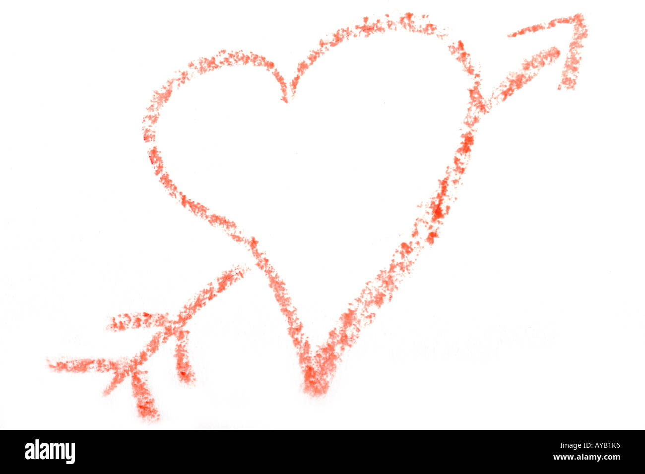 Drawing heart arrow through in hi-res stock photography and images - Alamy