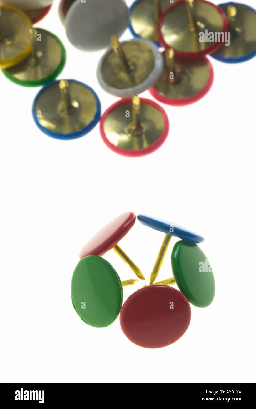 Thumbtacks drawing pins Stock Photo Alamy